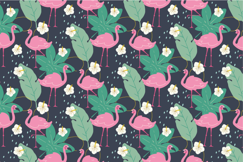 Originele placemat flamingo bladeren patroon - TenStickers