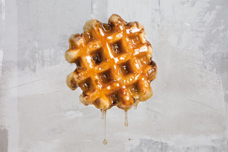 Originele placemat gouden stroop wafel - TenStickers