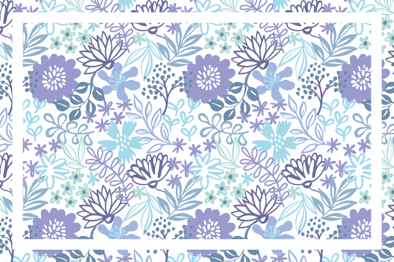 Originele placemat met bloemmotief structuur - TenStickers