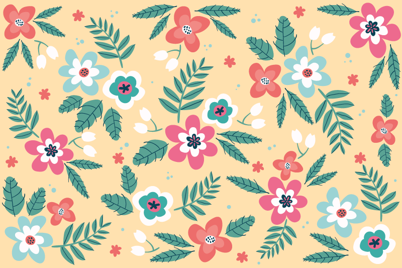 Originele placemat met bloemmotief ontwerp - TenStickers