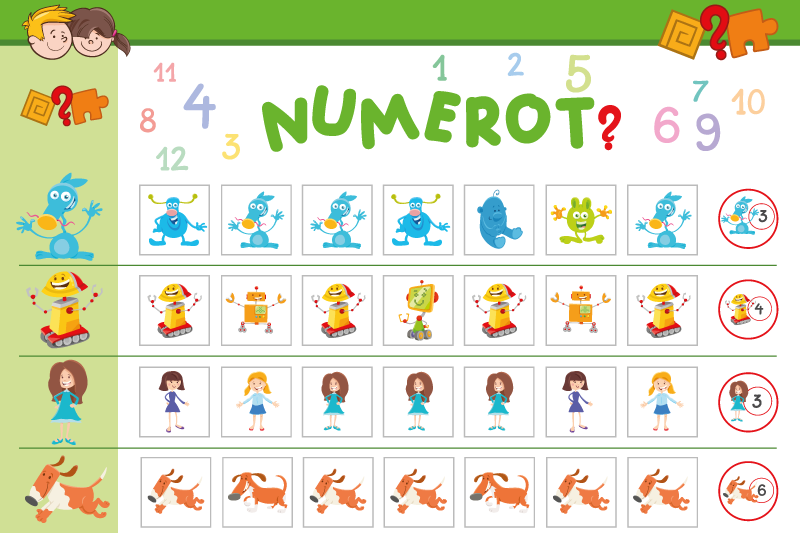 Kinder placemat kleurrijk educatief bord - TenStickers