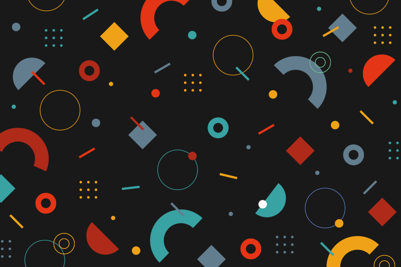 Moderne placemat geometrisch kleurrijk patroon - TenStickers