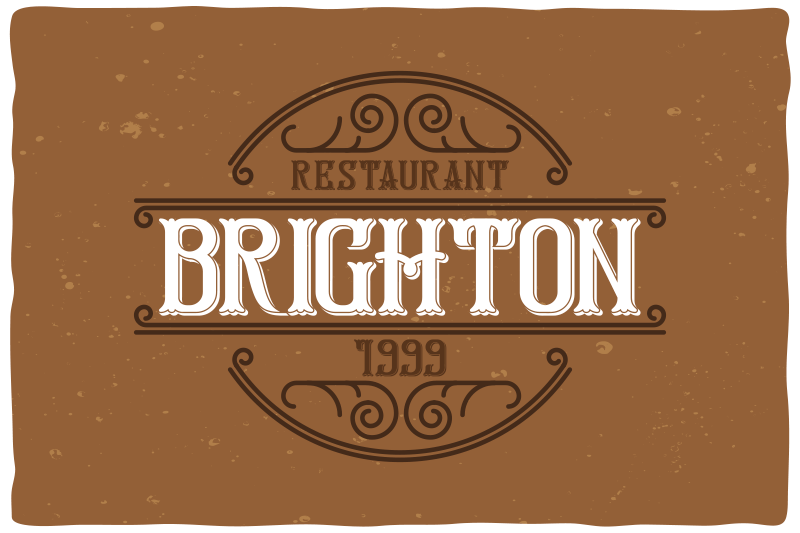 Placemat met tekst brighton restaurant logo - TenStickers