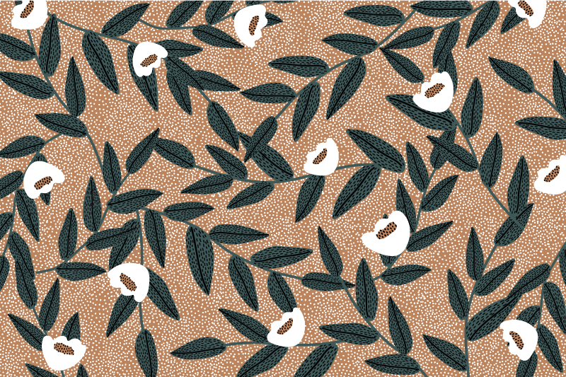 Placemat bladpatroon tafelkleed - TenStickers