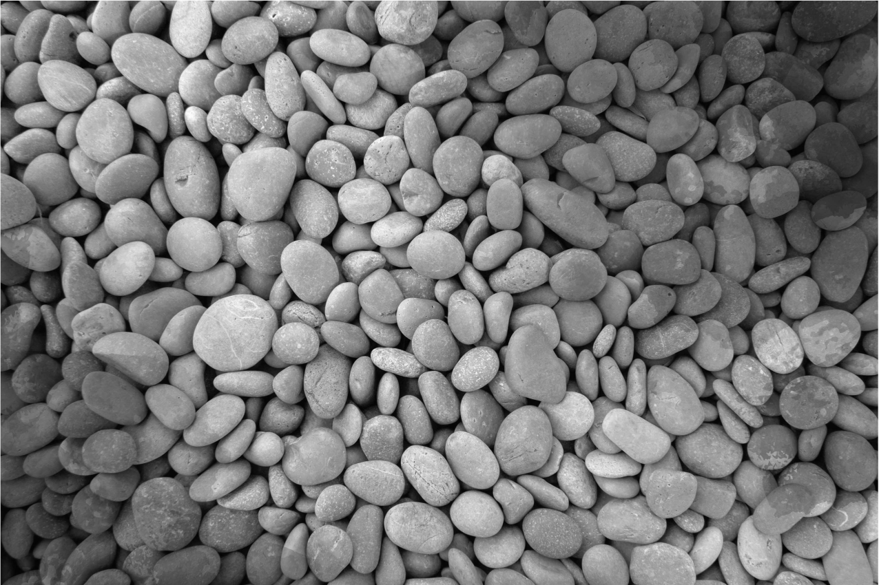 Placemat met gladde kiezelsteenvloer - TenStickers