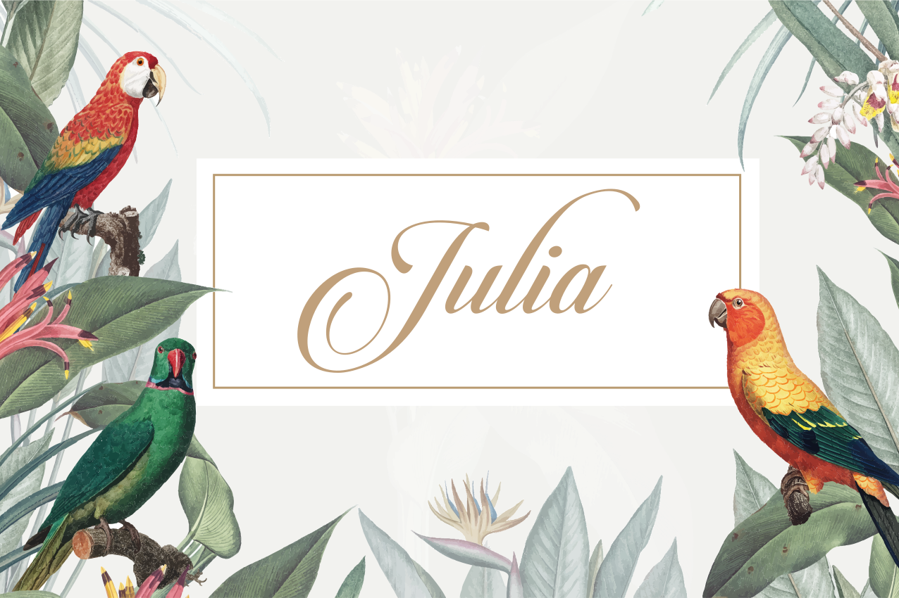 Placemat met naam elegante naam plaatsing - TenStickers