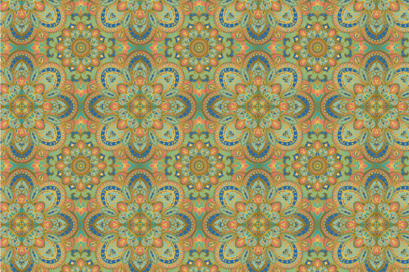 Originele placemat uitgebreide bloemenarrangement - TenStickers