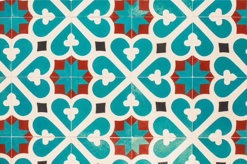 Placemat levendig geometrisch concept - TenStickers