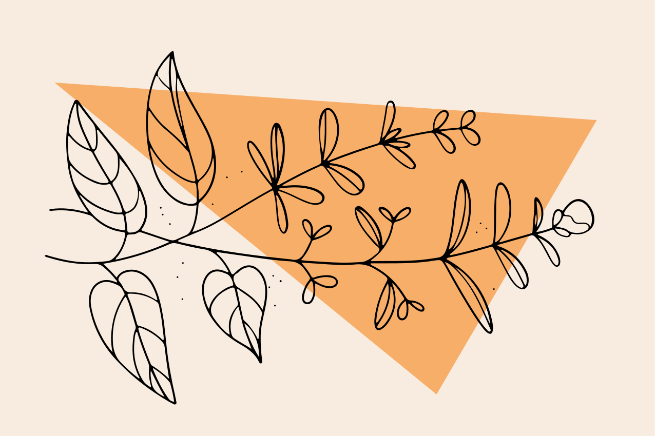 Originele placemat bloemig abstract ontwerp - TenStickers