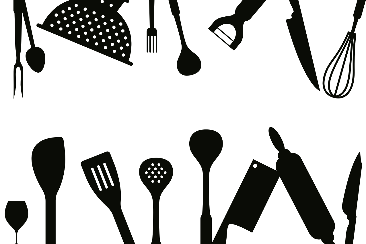 Originele placemat keukengerei collectie - TenStickers