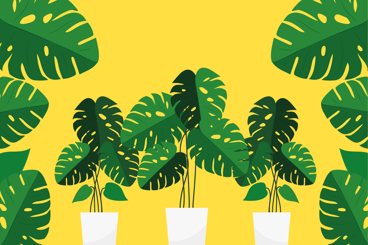 Moderne placemat levendig bladdecor - TenStickers