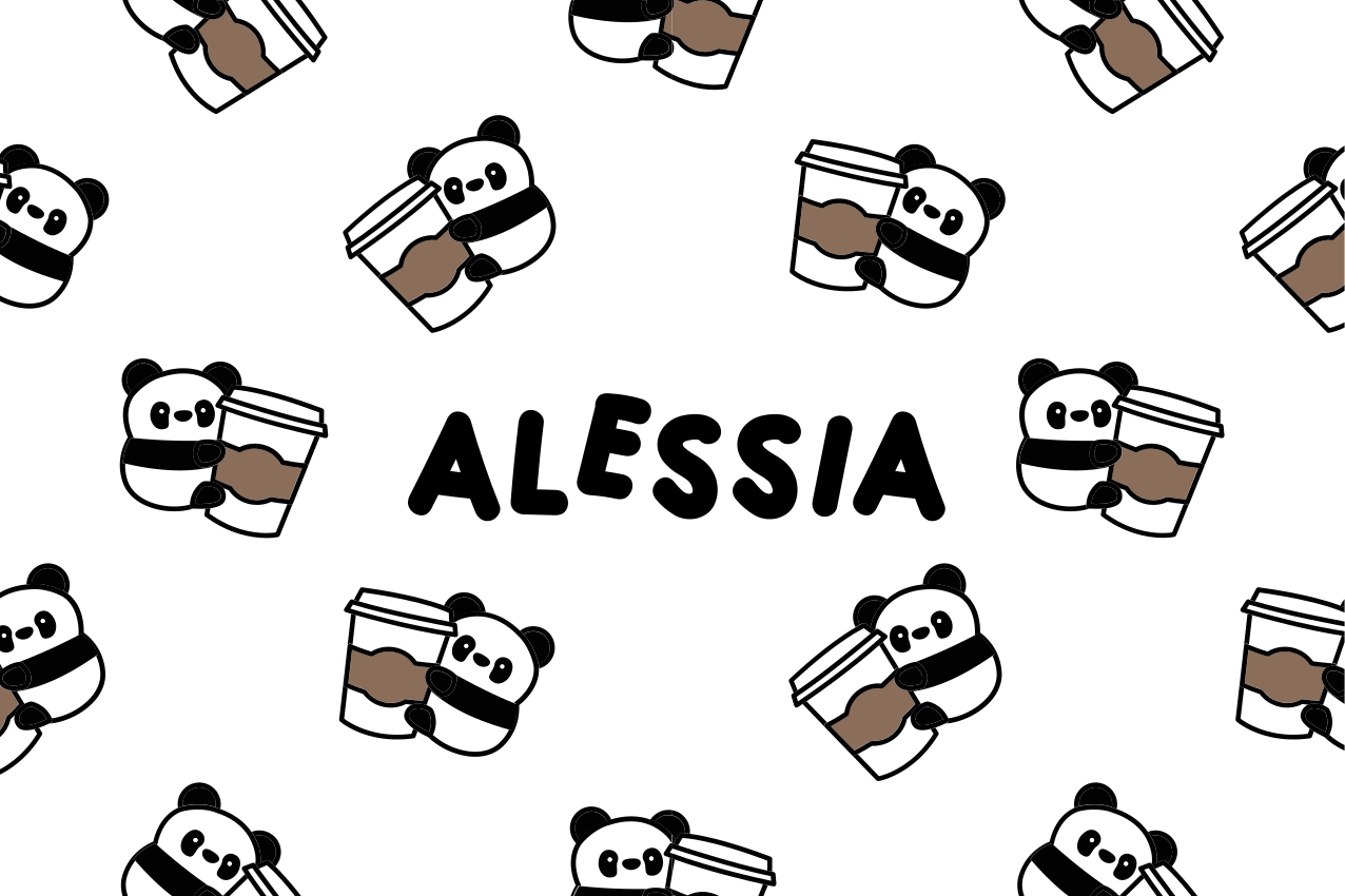 Kinder placemat schattige panda figuren - TenStickers