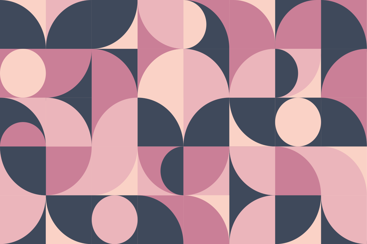 Moderne placemat met gebogen geometrische patronen - TenStickers