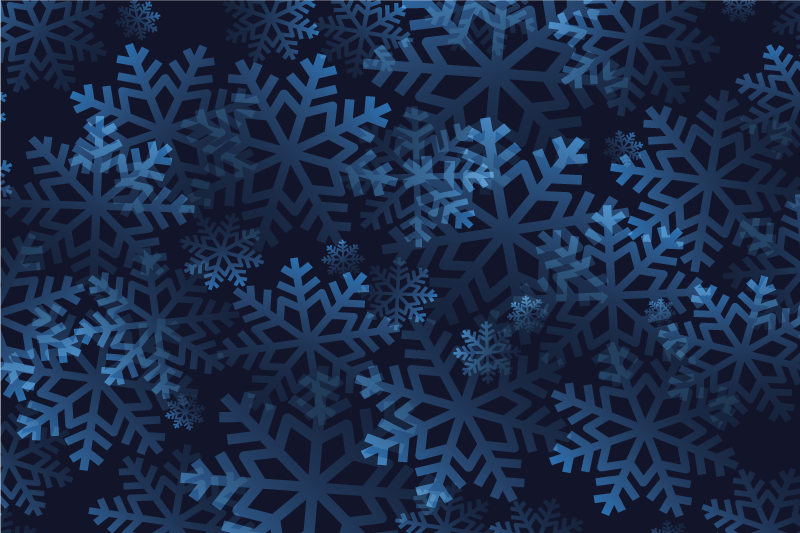 Kerstmis placemat met sneeuwvlokpatroon overlay - TenStickers
