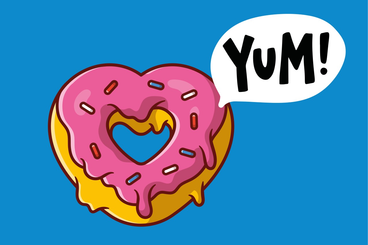 Kinder placemat hartvormige traktatie - TenStickers