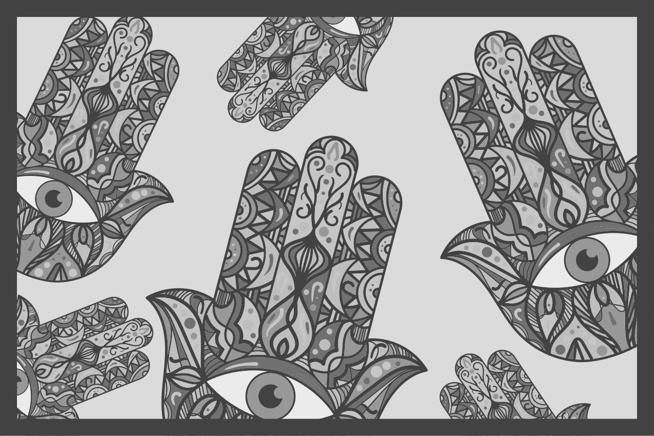 Originele placemat met ingewikkelde handpatronen - TenStickers