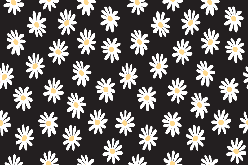 Kinder placemat daisy bloemenpatroon - TenStickers