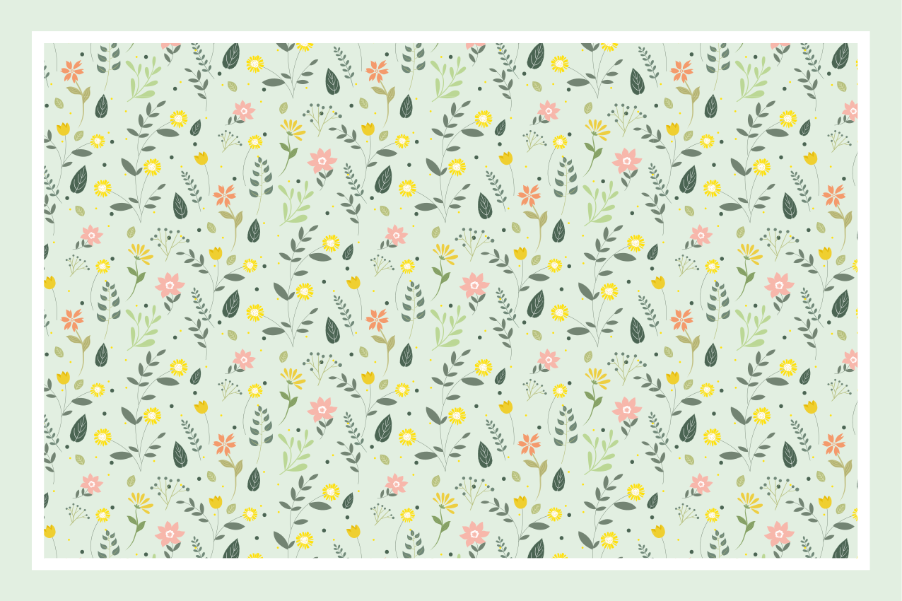 Originele placemat met bloemenpatroon tafelsetting - TenStickers