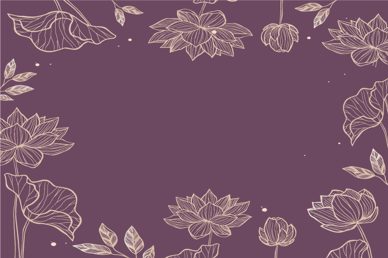 Elegante placemats met bloemenlotuspatroon - TenStickers