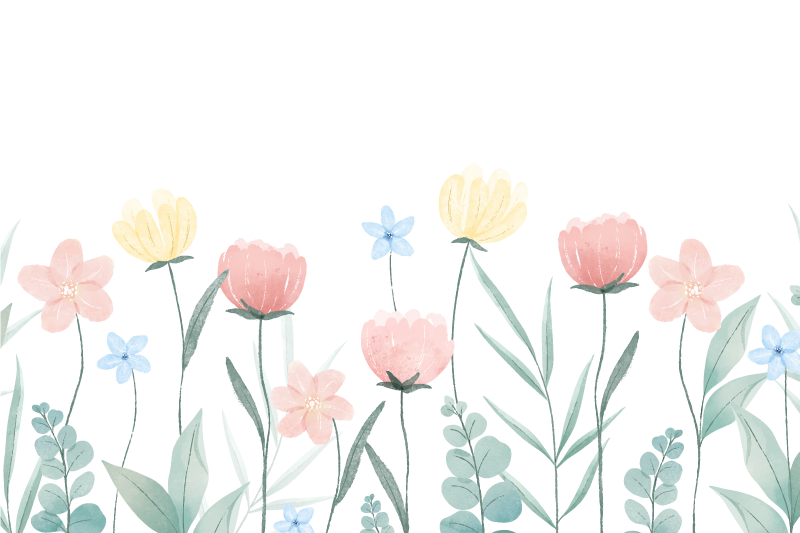 Originele placemat bloemrijk kleurrijk arrangement - TenStickers