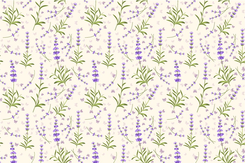 Placemat lavendel bloemenpatroon - TenStickers