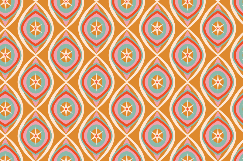 Originele placemat kleurrijk sterrenpatroon - TenStickers