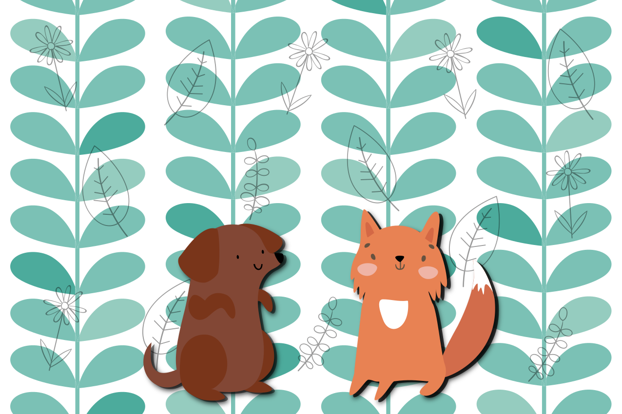 Kinder placemat schattige dierenvrienden - TenStickers