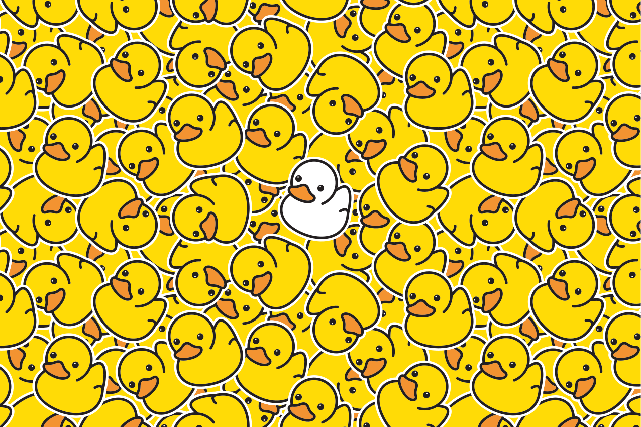 Kinder placemat eendjespatroon display - TenStickers