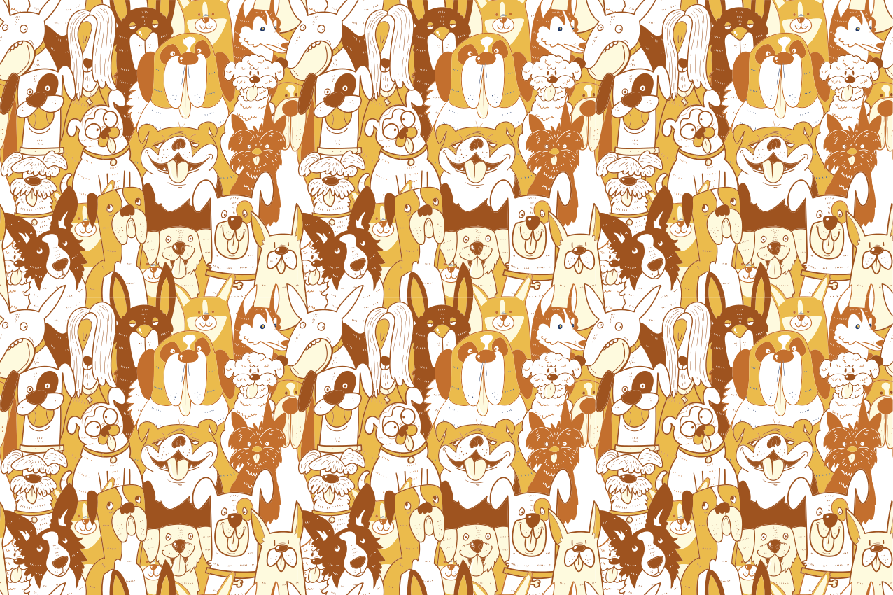 Kinder placemat speelse dierenpatroon - TenStickers