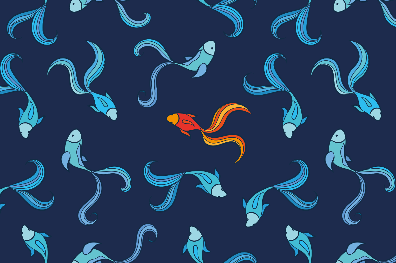 Originele placemat met levendig vissenmotief - TenStickers