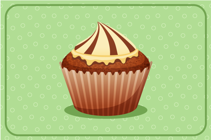Originele placemat cupcake afbeelding - TenStickers