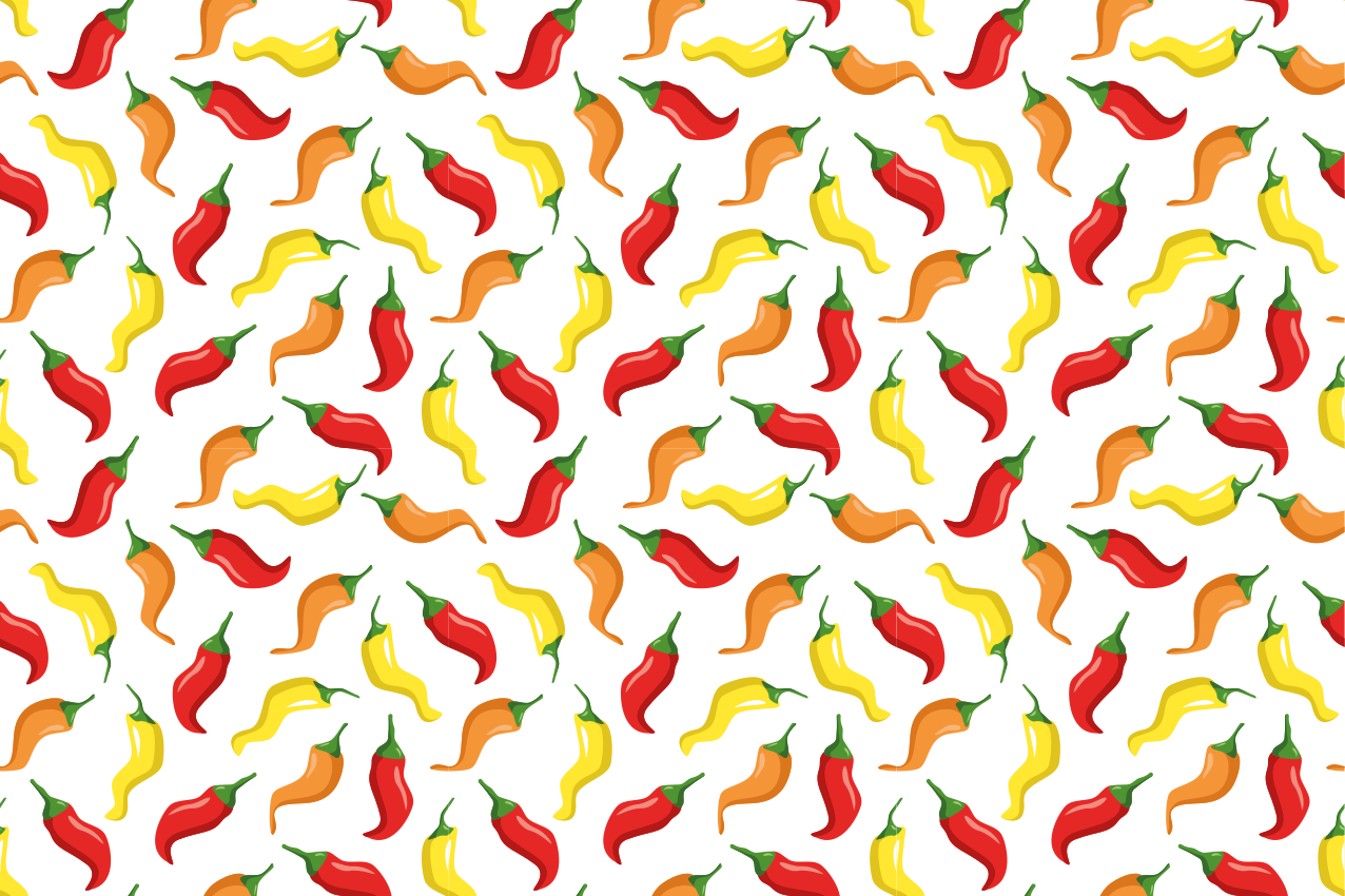 Originele placemat kleurrijke chilipoeders - TenStickers