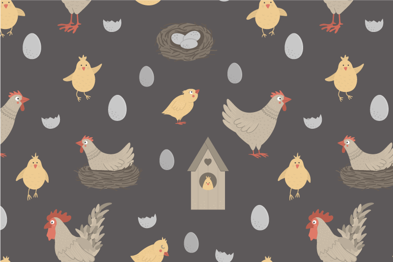 Kinder placemat schattige boerderij vogels - TenStickers