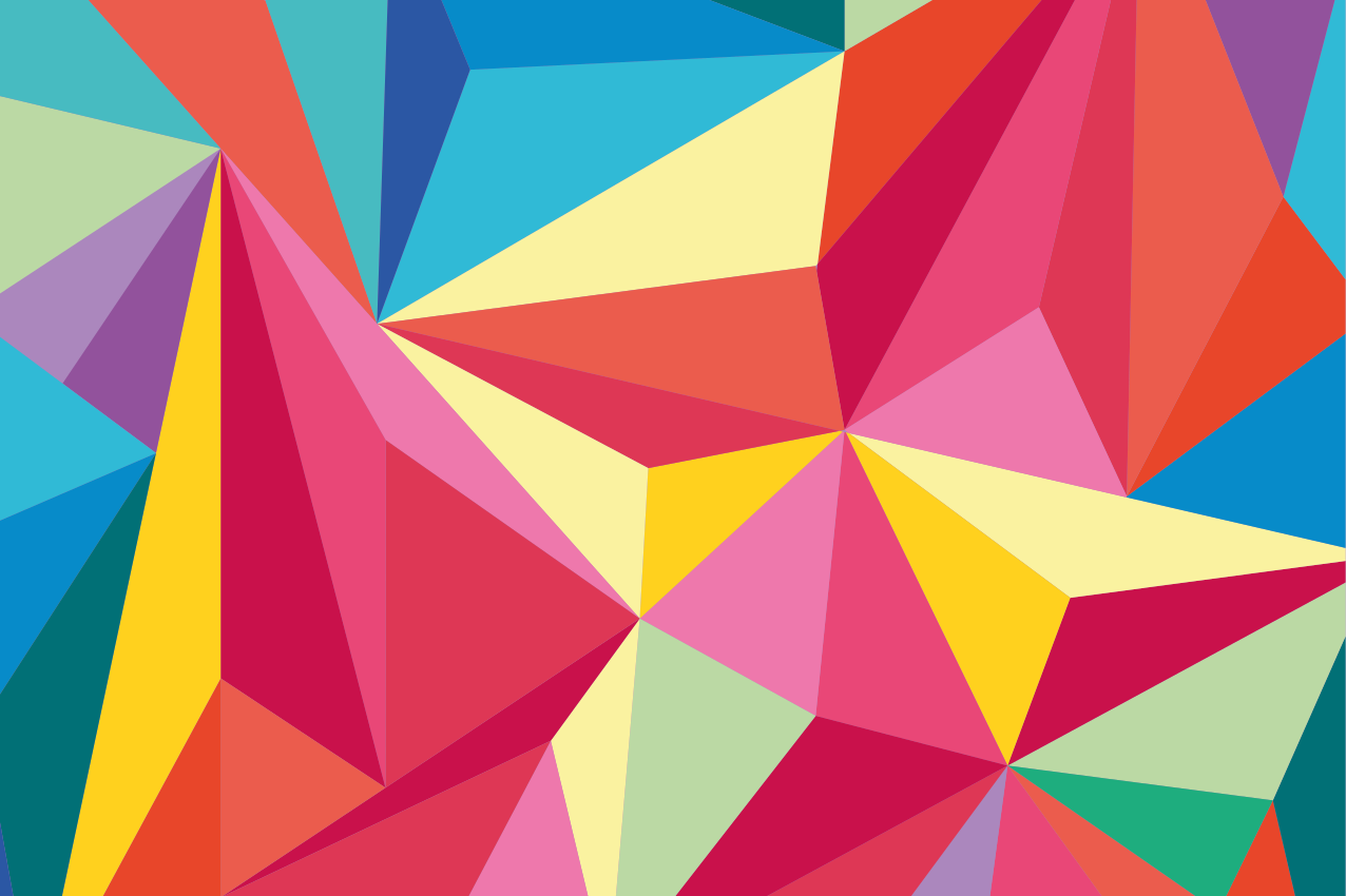 Originele placemat geometrische kleurencompositie - TenStickers