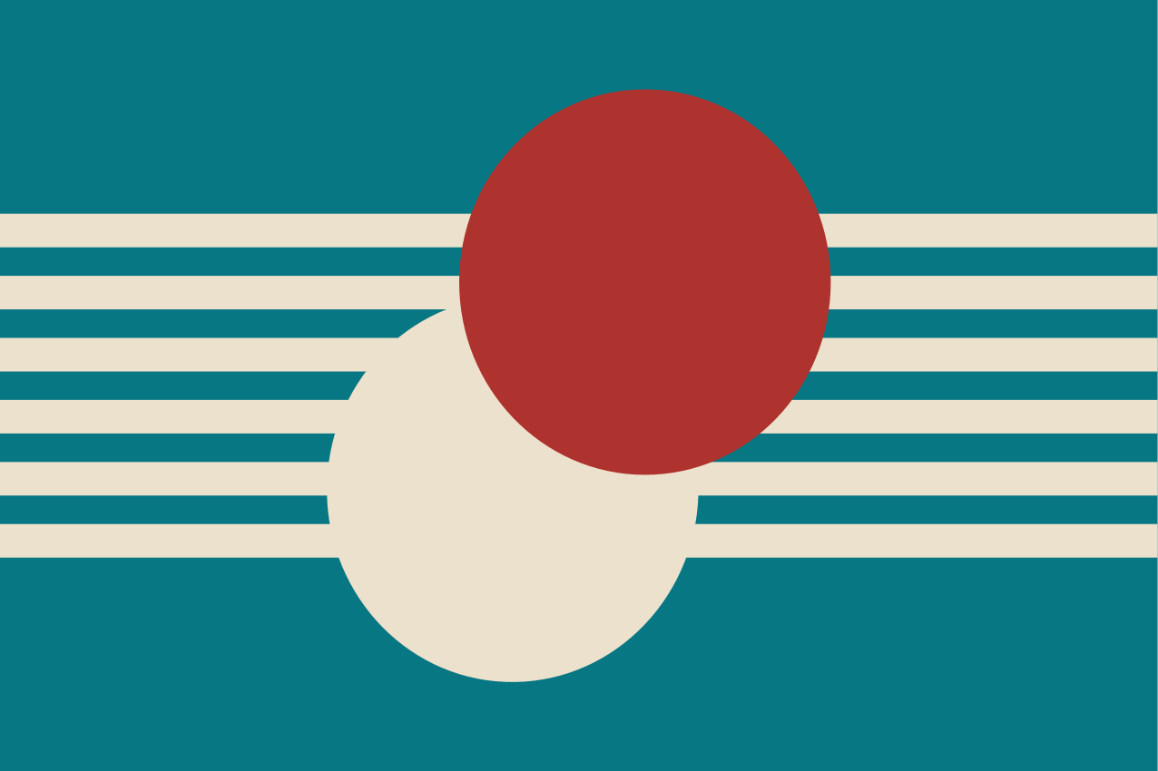 Moderne placemat abstract kleurrijke vormen - TenStickers