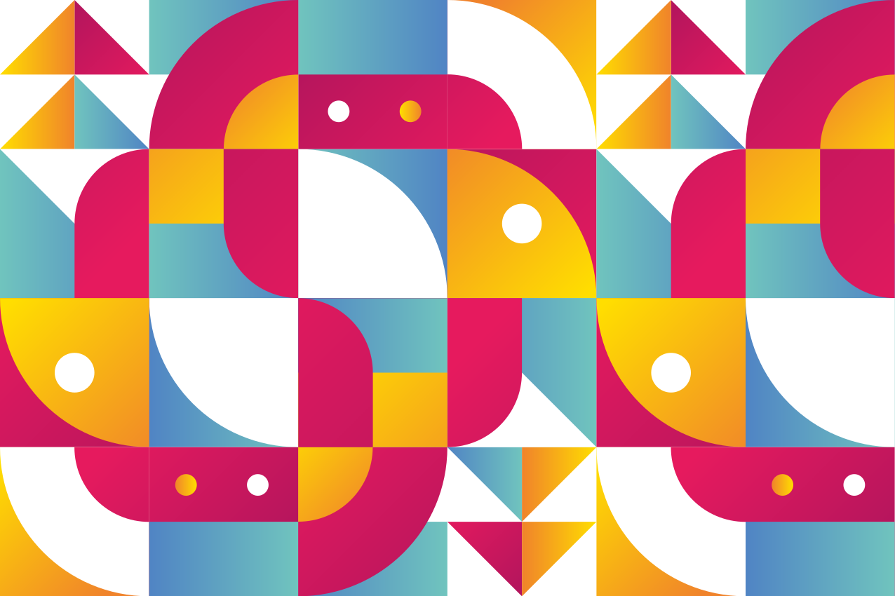 Moderne placemat met gedurfde geometrische patronen - TenStickers