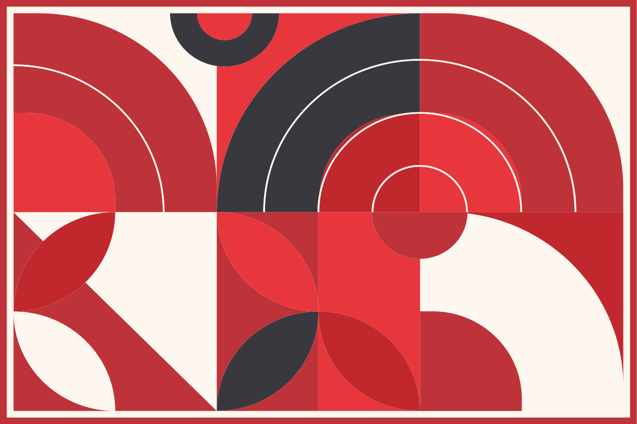 Moderne placemat met levendige geometrische vormen - TenStickers