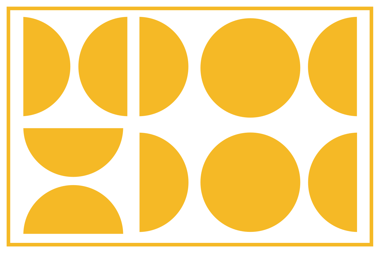 Moderne placemat geometrische gele vorm - TenStickers