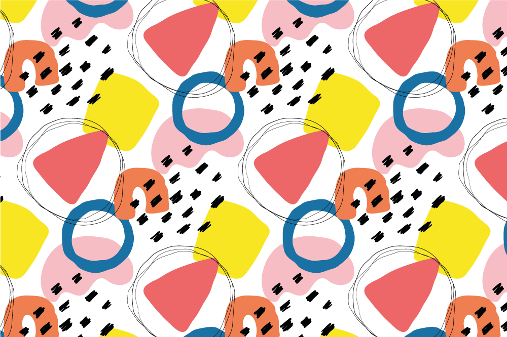 Moderne placemat met levendige geometrische elementen - TenStickers