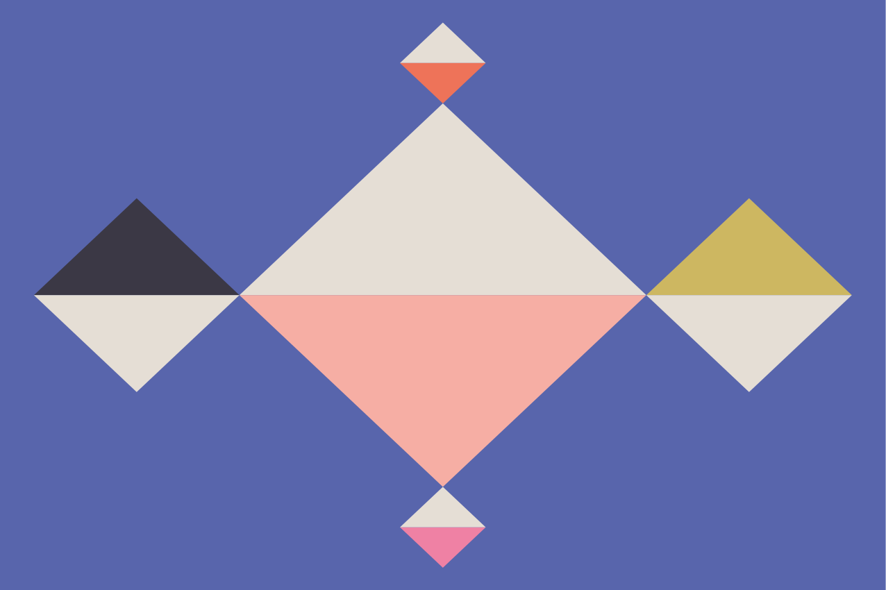 Moderne placemat geometrische kleurvierkanten - TenStickers