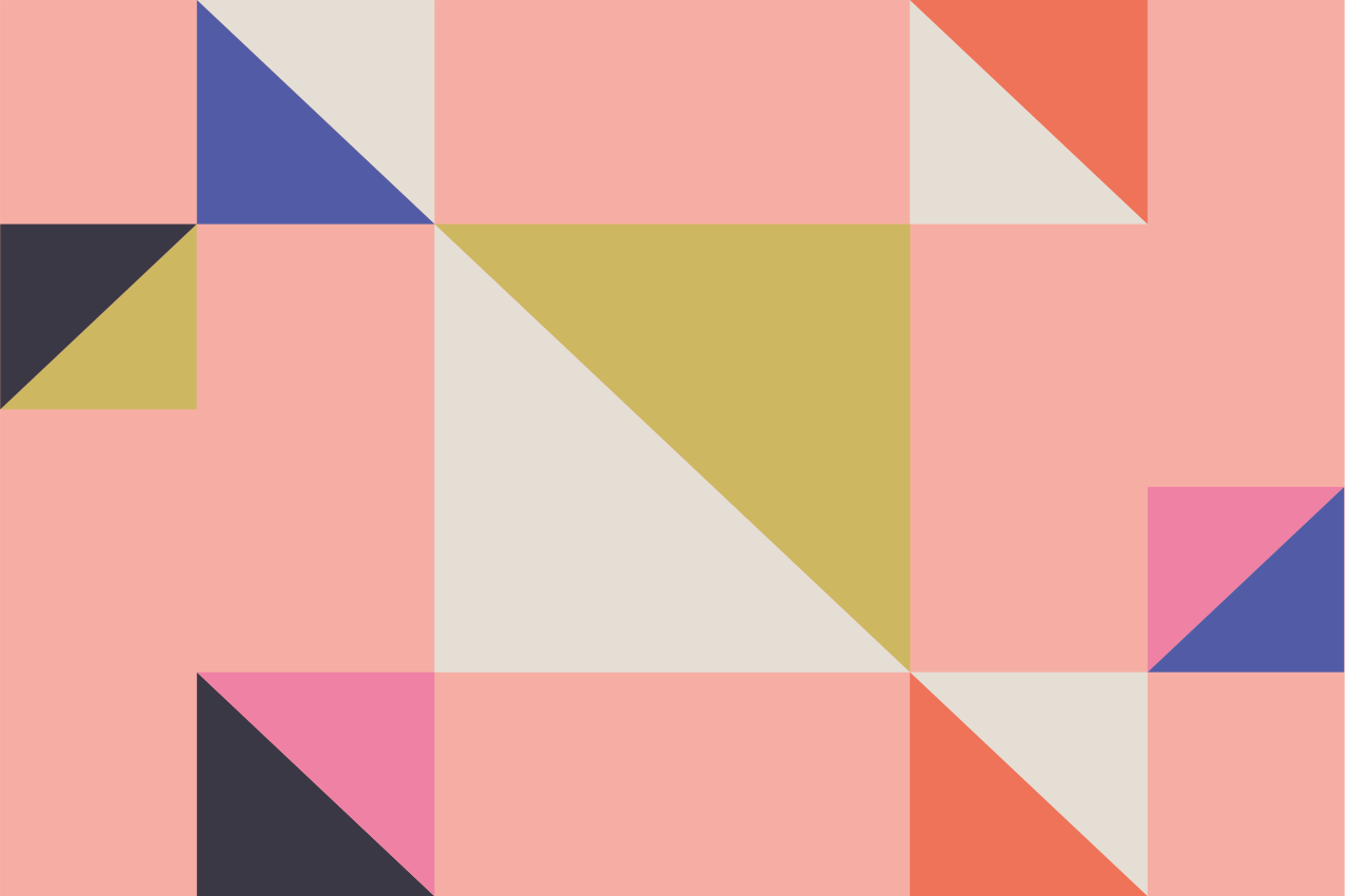 Moderne placemat geometrische kleursecties - TenStickers