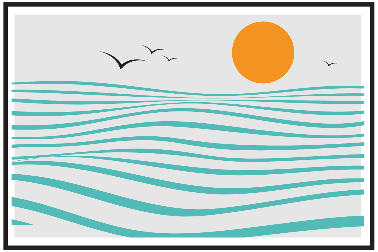 Moderne placemat met stijlvol golvenontwerp - TenStickers