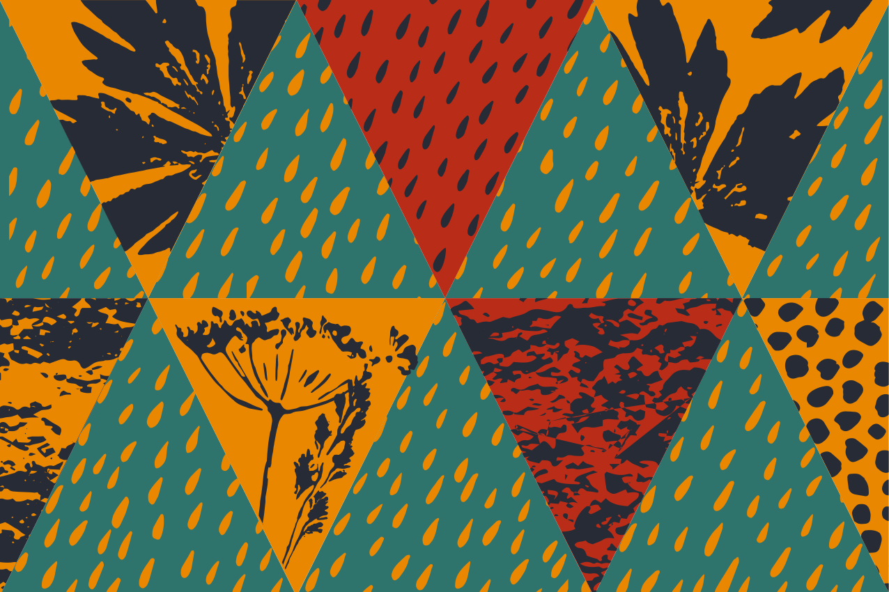 Originele placemat met gedurfd geometrisch patroon - TenStickers