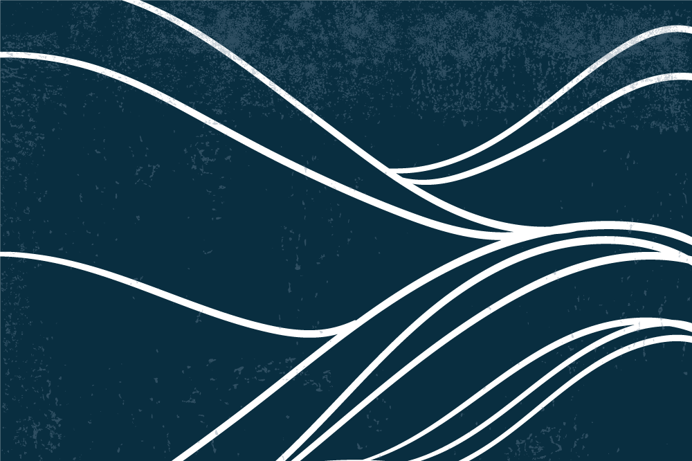 Moderne placemat met elegant golvenpatroon - TenStickers