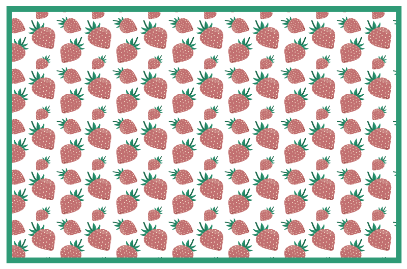 Originele placemat met aardbeienmotief - TenStickers