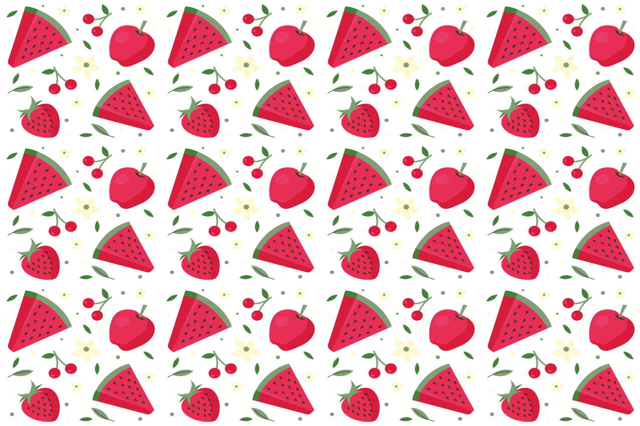 Kinder placemat fruit schijfjes patroon - TenStickers