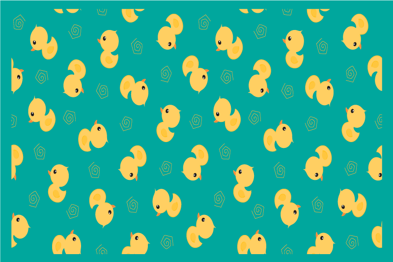 Kinder placemat schattig eendjespatroon - TenStickers