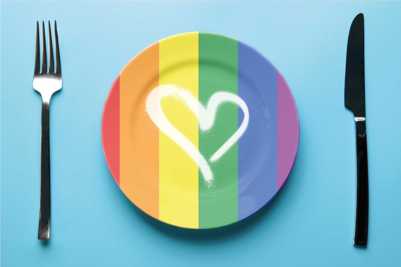 Originele placemat regenboog hart bord - TenStickers