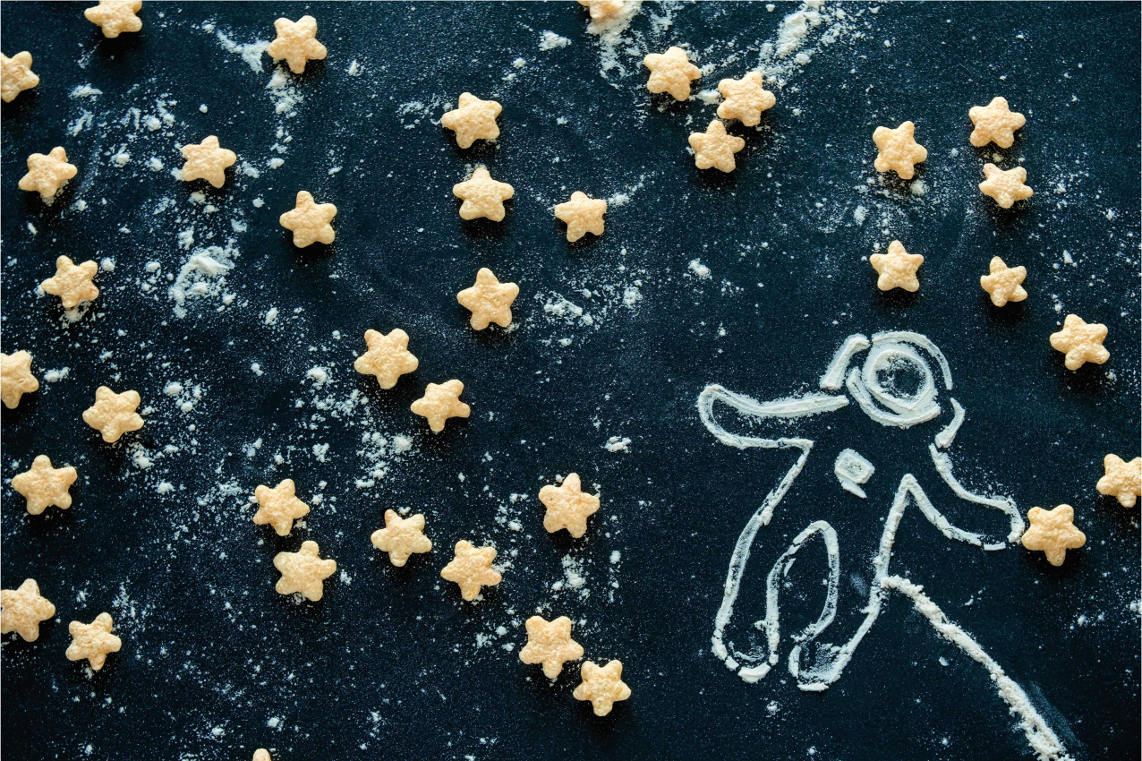 Kinder placemat astronauten sterrenscène - TenStickers