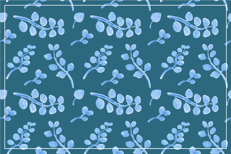 Placemat botanisch blad element - TenStickers